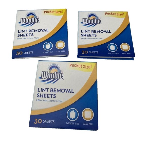 Woolite Lint Roll Sheets 3 Packs of 30 Each - New Condition - Picture 1 of 4